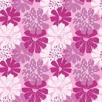 Abstract flower seamless pattern. Decorative pink chamomile background. vector