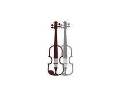 Two violin with brown and gray color vector