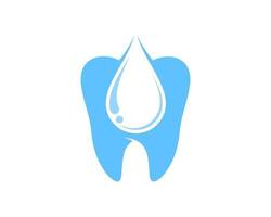 Healthy tooth with water drop inside vector