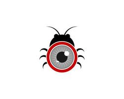 Ladybird with eye lens in the middle vector