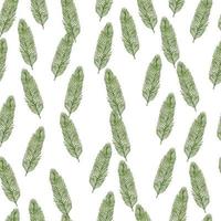 hojas de palma de patrones sin fisuras. rama tropical en estilo grabado. vector