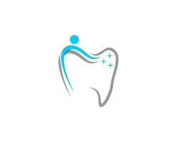 gente abstracta con logo de dientes limpios vector