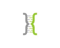 DNA Helix with code symbol logo vector