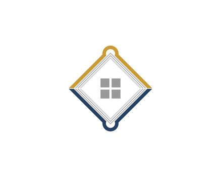Upside down open book with house window in the middle vector