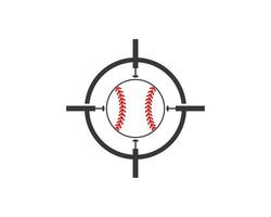 Sniper target with baseball inside vector