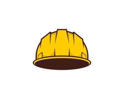 logotipo de ilustración de casco de seguridad de trabajador vector
