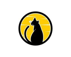 Cats in love logo icon Royalty Free Vector Image