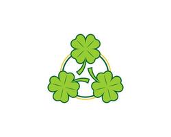 Circular clover leaf with triangle shape vector