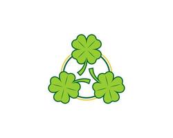 Circular clover leaf with triangle shape vector