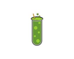 Green potion with stir inside vector