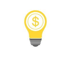 Electrical bulb with money coins inside vector