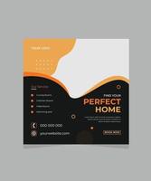 Set of social media post template and marketing webinar other seminars, online courses and classes, suitable modern banner and real estate square banner design template etc. vector