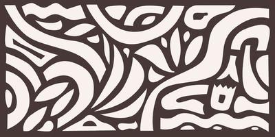 Minimalist horizontal abstract hand drawn pattern. Modern vector print.