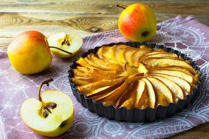 Homemade apple tart photo