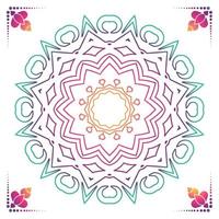 Luxury ornamental mandala design background in gold color vector