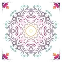 Fondo de diseño de mandala ornamental de lujo en color dorado. vector