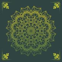 Luxury ornamental mandala design background in gold color vector