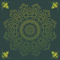 Luxury ornamental mandala design background in gold color vector