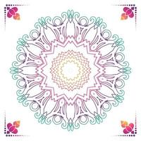 Fondo de diseño de mandala ornamental de lujo en color dorado. vector