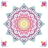 Fondo de diseño de mandala ornamental de lujo en color dorado. vector