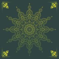 Luxury ornamental mandala design background in gold color vector