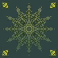 Fondo de diseño de mandala ornamental de lujo en color dorado. vector