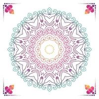 Luxury ornamental mandala design background in gold color vector