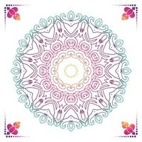 Fondo de diseño de mandala ornamental de lujo en color dorado. vector