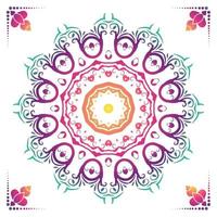 Fondo de diseño de mandala ornamental de lujo en color dorado. vector