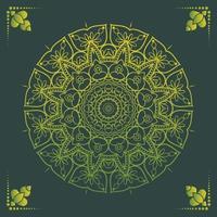 Luxury ornamental mandala design background in gold color vector