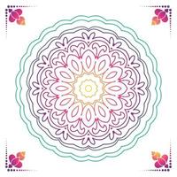 Fondo de diseño de mandala ornamental de lujo en color dorado. vector