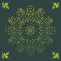 Luxury ornamental mandala design background in gold color vector