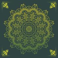 Luxury ornamental mandala design background in gold color vector