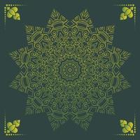 Luxury ornamental mandala design background in gold color vector