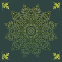 Fondo de diseño de mandala ornamental de lujo en color dorado. vector