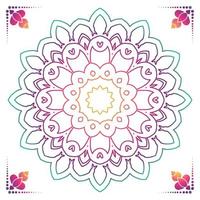Luxury ornamental mandala design background in gold color vector