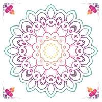 Fondo de diseño de mandala ornamental de lujo en color dorado. vector