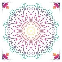 Luxury ornamental mandala design background in gold color vector