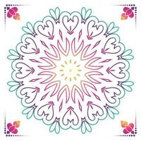 Fondo de diseño de mandala ornamental de lujo en color dorado. vector