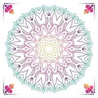 Luxury ornamental mandala design background in gold color vector