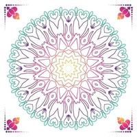 Fondo de diseño de mandala ornamental de lujo en color dorado. vector