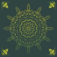 Fondo de diseño de mandala ornamental de lujo en color dorado. vector