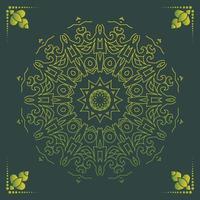 Luxury ornamental mandala design background in gold color vector