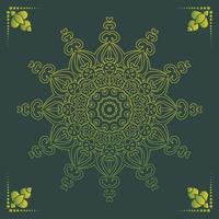 Luxury ornamental mandala design background in gold color vector