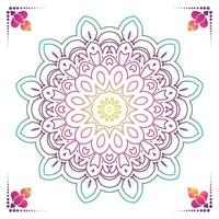 Luxury ornamental mandala design background in gold color vector