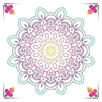 Fondo de diseño de mandala ornamental de lujo en color dorado. vector