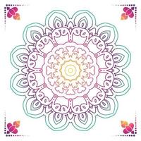 Fondo de diseño de mandala ornamental de lujo en color dorado. vector