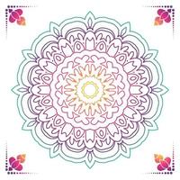 Fondo de diseño de mandala ornamental de lujo en color dorado. vector