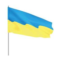 Ukraine flag. National Ukrainian yellow blue flag. vector