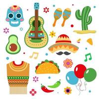 Cinco De Mayo Elements Collection vector